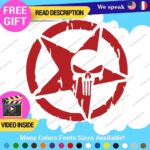 Fits Army Star Skull Sticker Decal Vinyl US Military Truck Door Punisher - Image 7