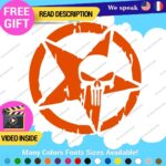 Fits Army Star Skull Sticker Decal Vinyl US Military Truck Door Punisher - Image 8