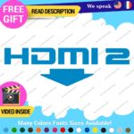 Fits HDMI  2 Port Exhaust Sticker Decal Vinyl Bumper Civic SI Silverado Dual JDM