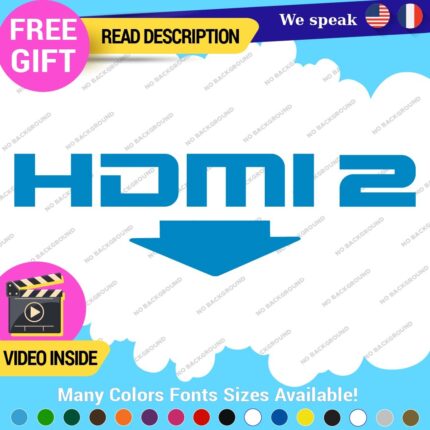 Fits HDMI  2 Port Exhaust Sticker Decal Vinyl Bumper Civic SI Silverado Dual JDM