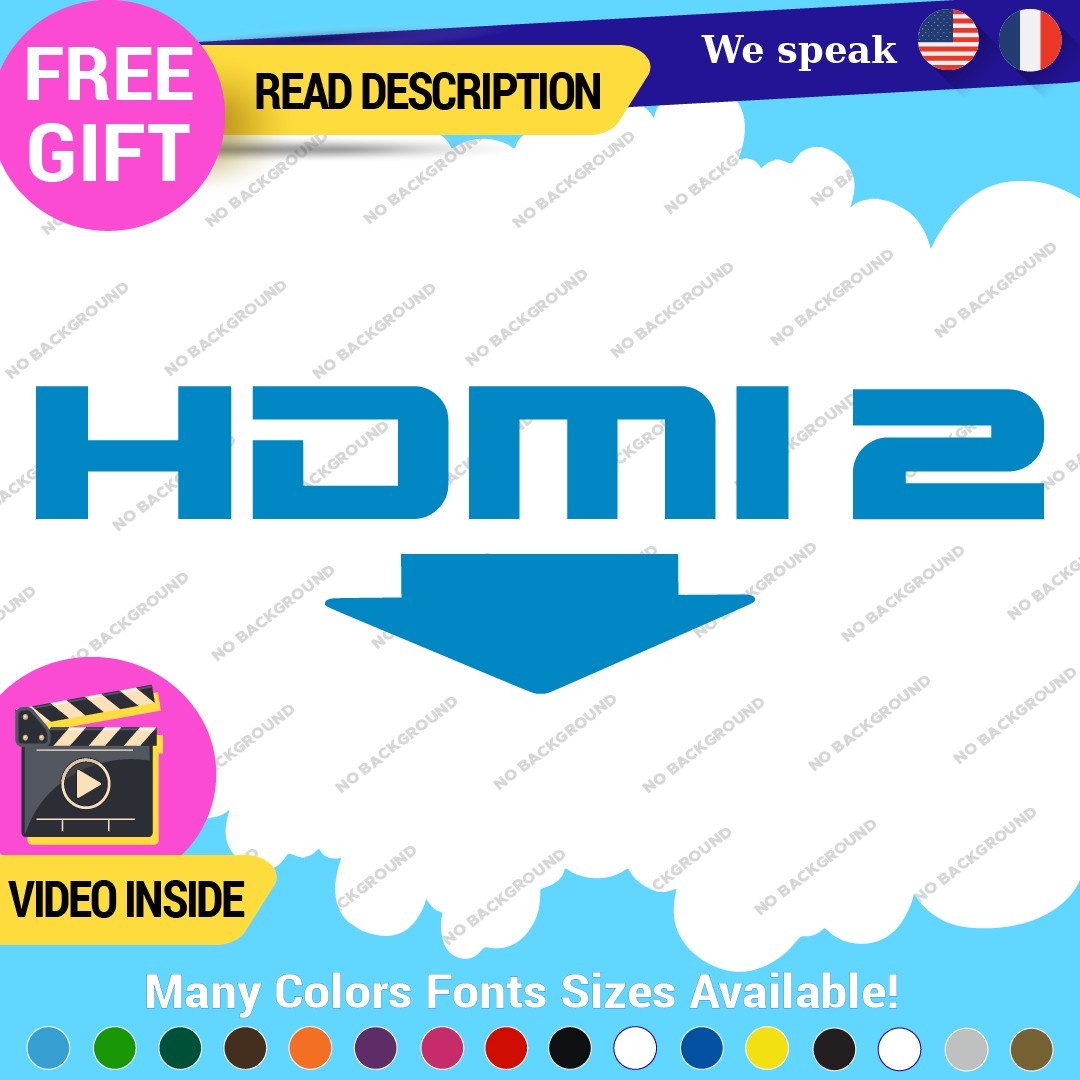 Fits HDMI 2 Port Exhaust Sticker Decal Vinyl Bumper Civic SI Silverado Dual JDM 297713430119 Fits HDMI 2 Port Exhaust Sticker Decal Vinyl Bumper Civic SI Silverado Dual JDM - Image 1