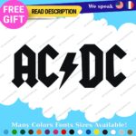 Fits AC/DC Decals Stickers Vinyl Band Group Rock Music Cuitar ACDC Hell Voltage