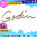 Fits Godin Guitar Decals Stickers Vinyl Stocks Head Case Logo Replacement