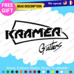 Fits Kramer Guitar Headstock Decals Stickers Vinyl Old Vintage Case Rock Band - Image 6