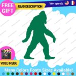 Bigfoot Yeti  Walking  Decals Stickers Vinyl  Silouhette Beard Sasquatch Walk - Image 20