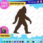 Bigfoot Yeti  Walking  Decals Stickers Vinyl  Silouhette Beard Sasquatch Walk - Image 22