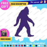 Bigfoot Yeti  Walking  Decals Stickers Vinyl  Silouhette Beard Sasquatch Walk - Image 16