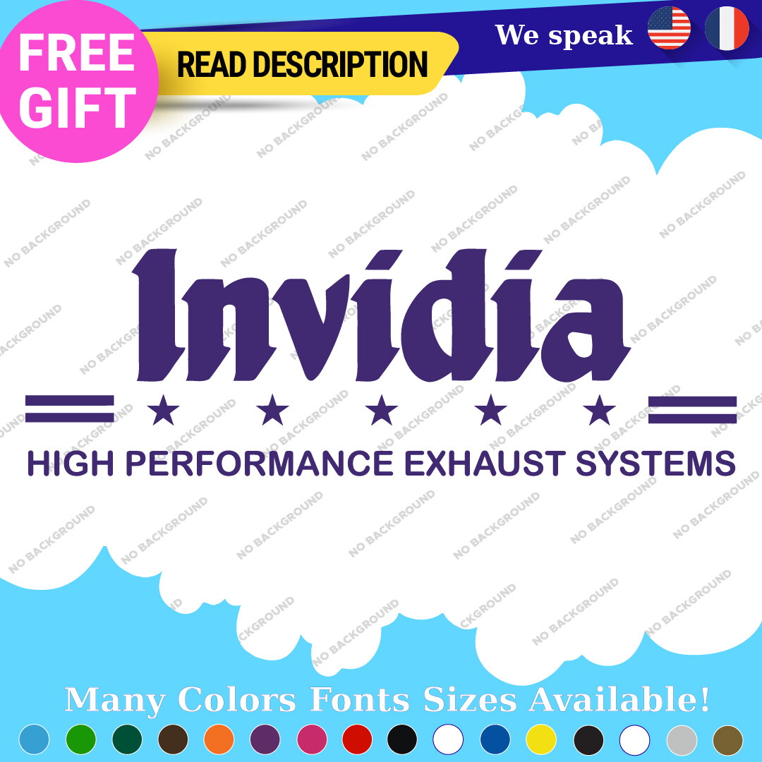 Fits Invidia Exhaust Muffler System Decals Stickers Cat Back Tip Titanium 297353876549 Fits Invidia Exhaust Muffler System Decals Stickers Cat Back Tip Titanium. - Image 1