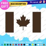 Fits Canadian Flag Sticker Vinyl Decal Maple Leaf Canada Tactical Black Police