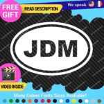 JDM Oval Decals Stickers Vinyl Country Euro Race  Drift Stance Car Japan Code