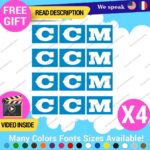 QTY:4 Fits CCM Hockey Decals Stickers Vinyl Classic Vintage Helmet Ice Skate Ga - Image 13