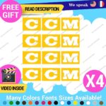 QTY:4 Fits CCM Hockey Decals Stickers Vinyl Classic Vintage Helmet Ice Skate Ga - Image 14