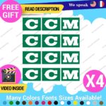 QTY:4 Fits CCM Hockey Decals Stickers Vinyl Classic Vintage Helmet Ice Skate Ga - Image 16