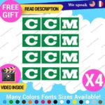 QTY:4 Fits CCM Hockey Decals Stickers Vinyl Classic Vintage Helmet Ice Skate Ga - Image 18