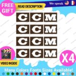 QTY:4 Fits CCM Hockey Decals Stickers Vinyl Classic Vintage Helmet Ice Skate Ga - Image 20