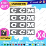 QTY:4 Fits CCM Hockey Decals Stickers Vinyl Classic Vintage Helmet Ice Skate Ga - Image 22