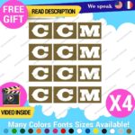 QTY:4 Fits CCM Hockey Decals Stickers Vinyl Classic Vintage Helmet Ice Skate Ga - Image 23