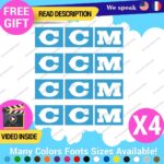 QTY:4 Fits CCM Hockey Decals Stickers Vinyl Classic Vintage Helmet Ice Skate Ga - Image 25