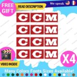 QTY:4 Fits CCM Hockey Decals Stickers Vinyl Classic Vintage Helmet Ice Skate Ga - Image 6