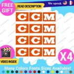 QTY:4 Fits CCM Hockey Decals Stickers Vinyl Classic Vintage Helmet Ice Skate Ga - Image 7