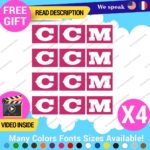 QTY:4 Fits CCM Hockey Decals Stickers Vinyl Classic Vintage Helmet Ice Skate Ga - Image 8