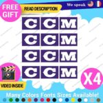 QTY:4 Fits CCM Hockey Decals Stickers Vinyl Classic Vintage Helmet Ice Skate Ga - Image 10