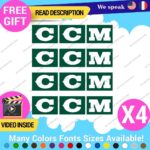 QTY:4 Fits CCM Hockey Decals Stickers Vinyl Classic Vintage Helmet Ice Skate Ga - Image 26