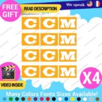 QTY:4 Fits CCM Hockey Decals Stickers Vinyl Classic Vintage Helmet Ice Skate Ga - Image 27