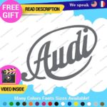 Fits Audi Old Vintage 1909 Ring Decals Stickers Vinyl Quattro Sport Racing Car