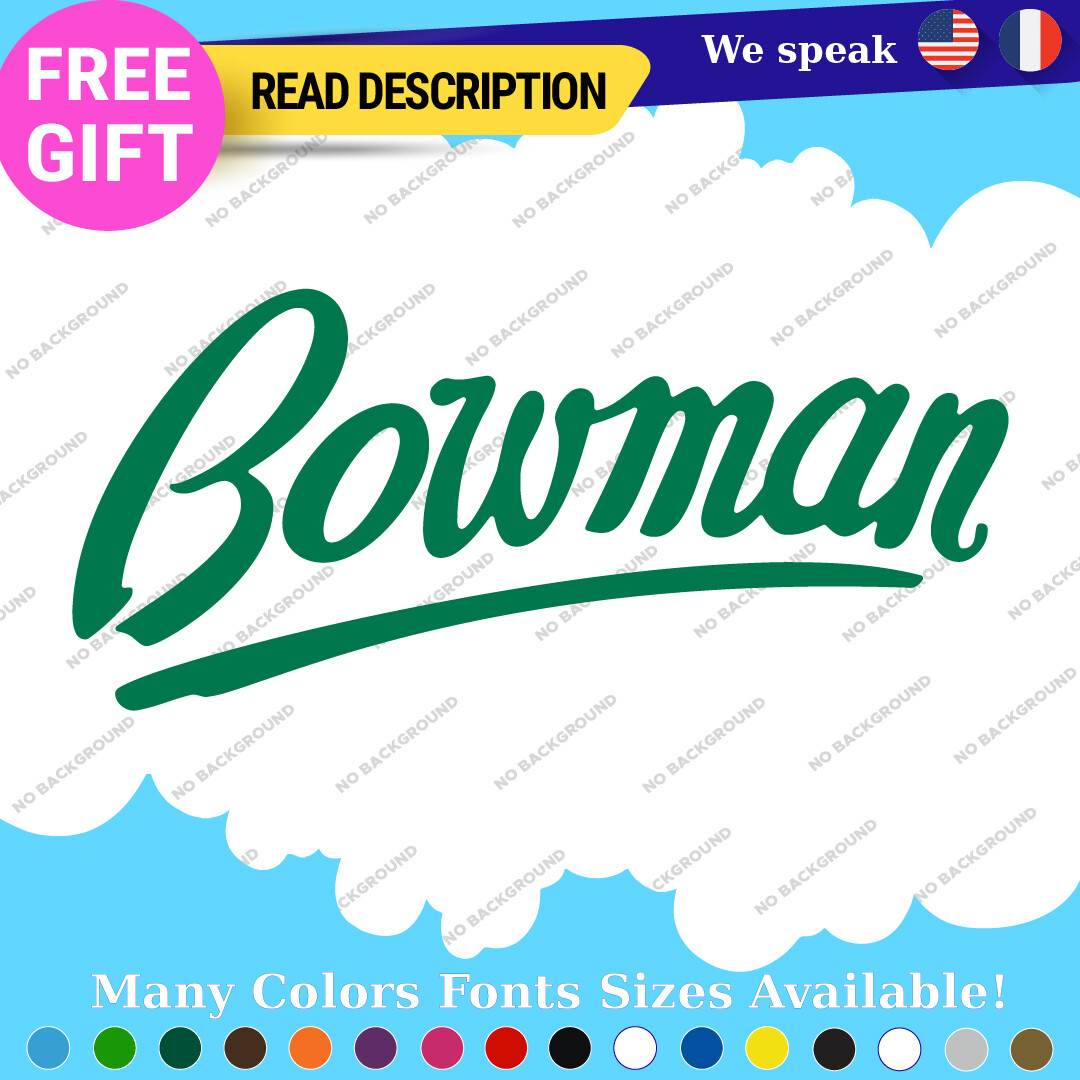 Fits Bowman Boat Decals Stickers Vinyl Vintage Lowe Roughneck Old Jet Speed 297353878879 Fits Bowman Boat Decals Stickers Vinyl Vintage Lowe Roughneck Old Jet Speed - Image 1
