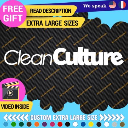 Fits Large Clean Culture Banner Stickers Decals Vinyl JDM Tuning Turbo Drift Car