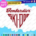 Fits Skidoo Bombardier Red Decals Stickers Vinyl Old 1940 Team Snowmobile Sled