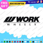 Fits Work Wheels Large Decal Stickers Vinyl JDM Tires Rim Inch Set Mags Hot City