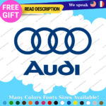 Fits Audi Quattro AWD Stickers Decals Vinyl Sport Ring Racing Line S Car e-tron - Image 16