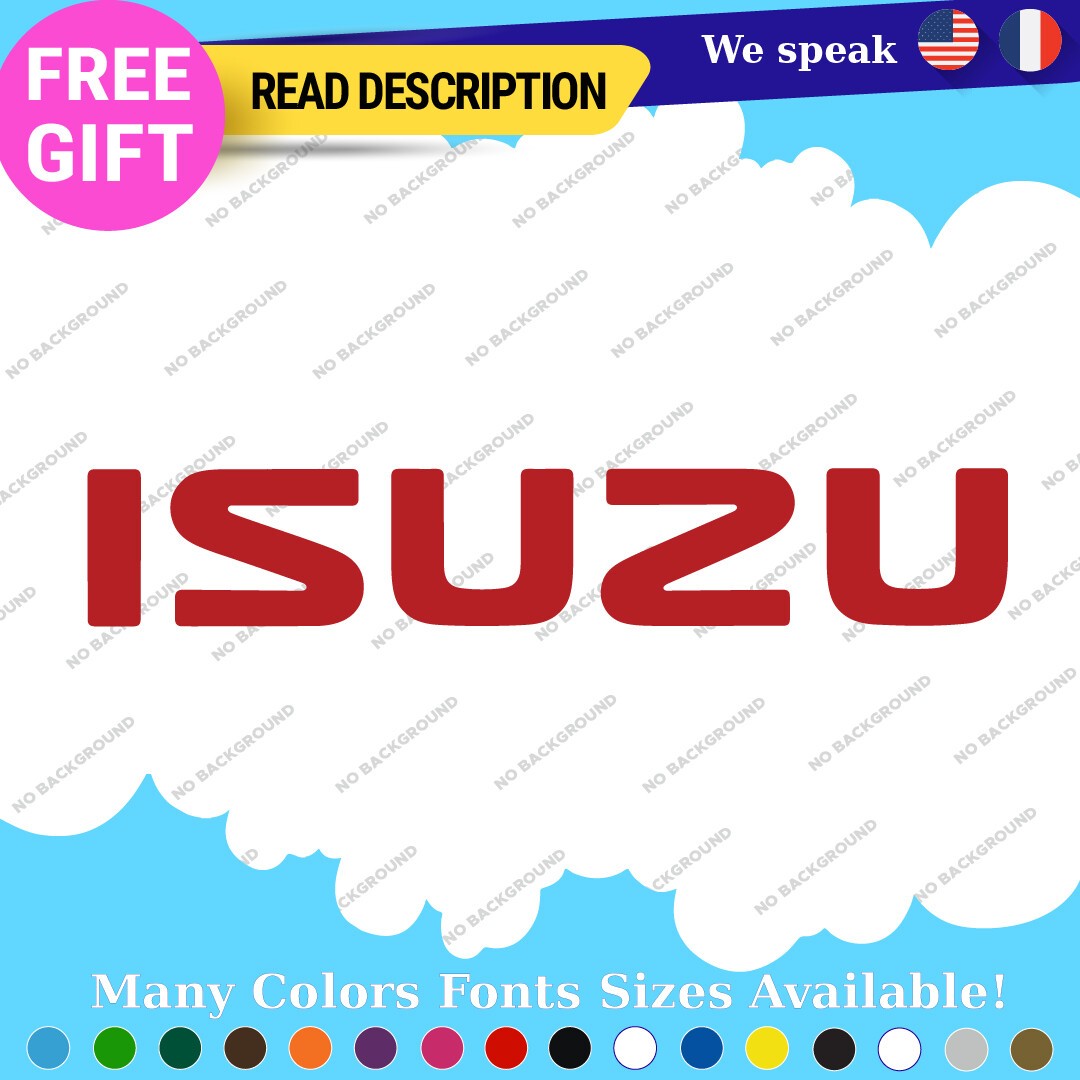 Fits Red ISUZU Decals Stickers Vinyl Tailgate Truck DMAX NPR MU XD Tail Bedside 297353858389 Fits Red ISUZU Decals Stickers Vinyl Tailgate Truck DMAX NPR MU XD Tail Bedside - Image 1