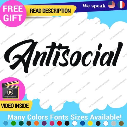 Antisocial Windshield Banner Stickers Decals Vinyl JDM Tuning Hunter Anti Social