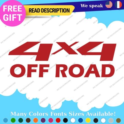 Fits 4X4 Off Road Decals Stickers Vinyl Truck Bedside Chevy Silverado GMC Sierra