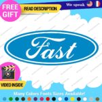 Fits Fast Ford Decals Sticker Vinyl Vintage Mustang Car Oval Emblem Truck Build - Image 6