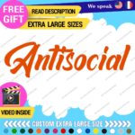 Fits Large Antisocial Windshield Banner Stickers Decals Vinyl JDM Anti Social - Image 7