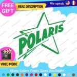 Fits Old Polaris Vintage Stars Stickers Decal Vinyl Red Assault Indy Snowmobile.