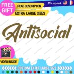 Fits Large Antisocial Windshield Banner Stickers Decals Vinyl JDM Anti Social - Image 23