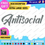 Fits Large Antisocial Windshield Banner Stickers Decals Vinyl JDM Anti Social - Image 19