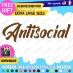 Fits Large Antisocial Windshield Banner Stickers Decals Vinyl JDM Anti Social - Image 24